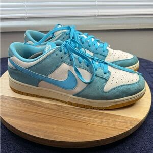Nike Dunk Low Turquoise & White with Gum Sole (Men’s 12)